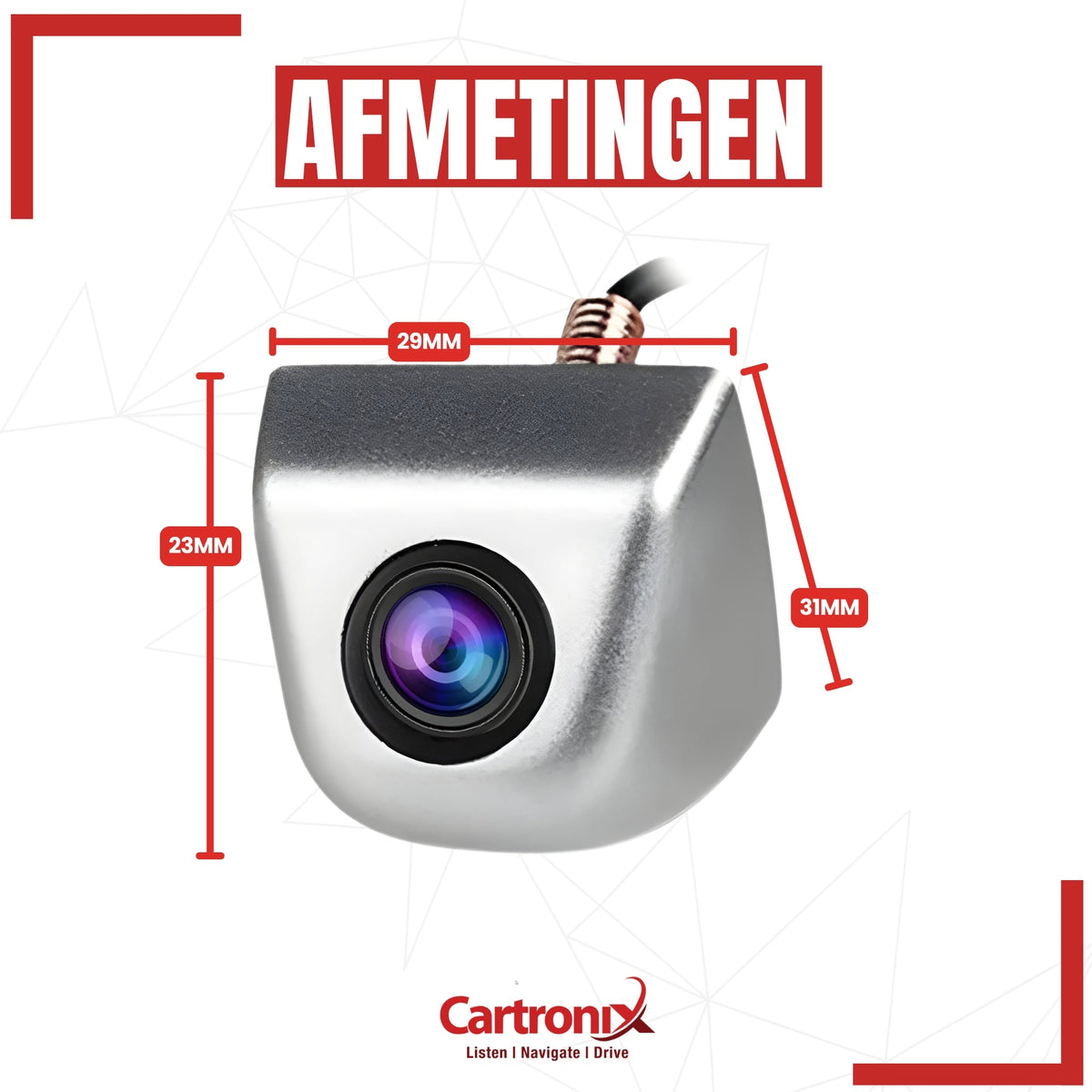 Cartronix RV-370 PRO compacte oem-look opbouwcamera achteruitrijcamera
