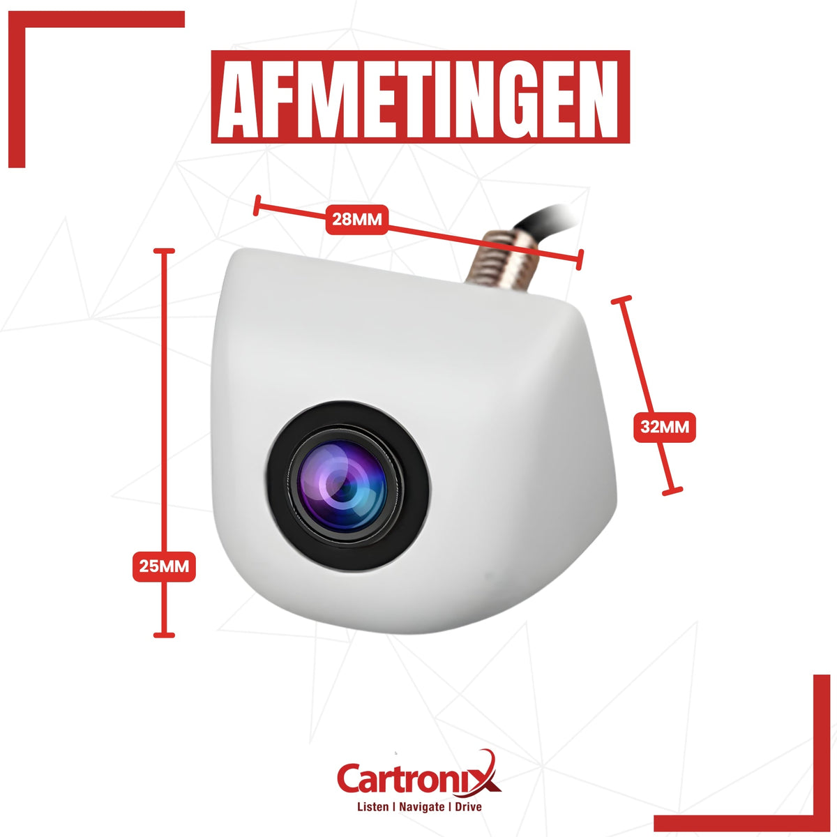 Cartronix RV-360 PRO compacte oem-look opbouwcamera achteruitrijcamera
