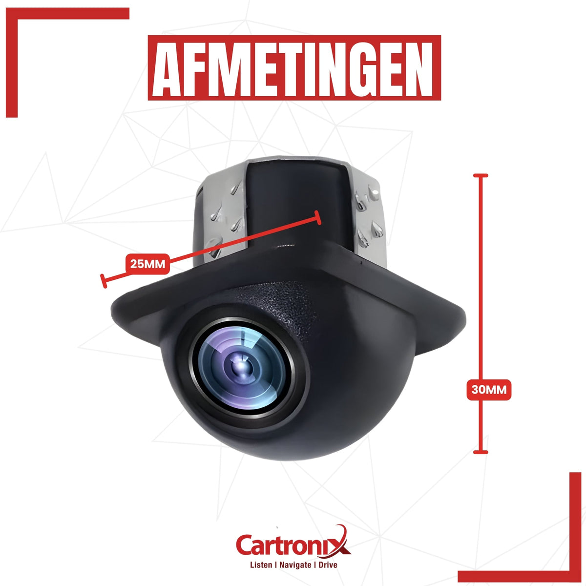 Cartronix RV-380 PRO klik-/boorgatcamera achteruitrijcamera
