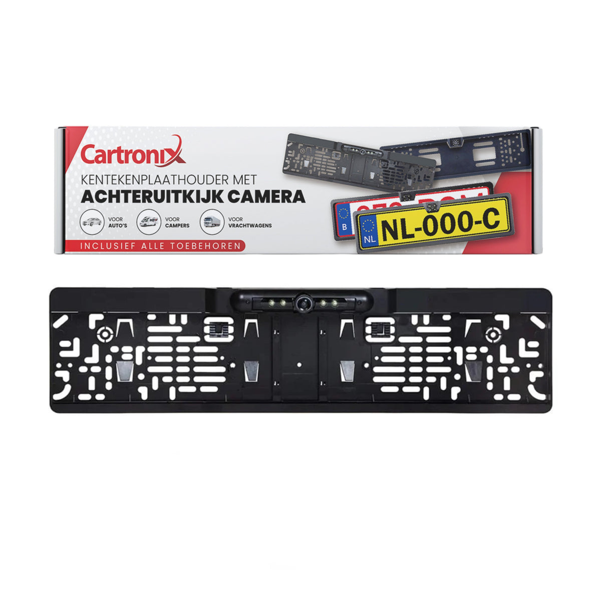 Cartronix RV-420 kentekenplaathouder 520 × 110 mm achteruitrijcamera