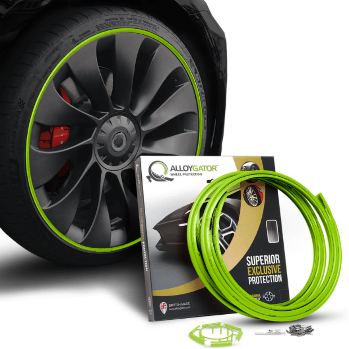Alloygator Velgbescherming | Groen| Stoeprand bescherming | Exclusive (12-24'' inch)-1