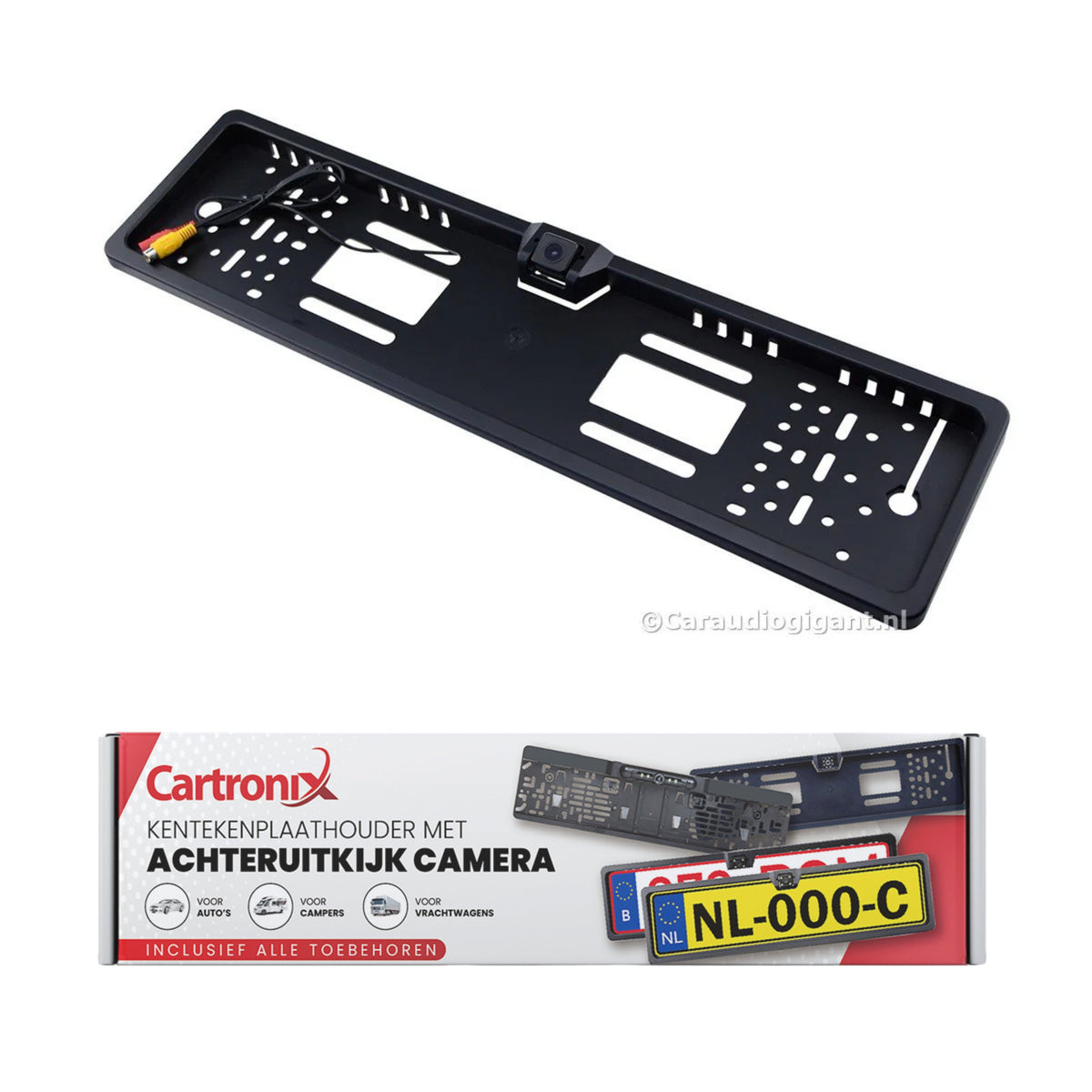 Cartronix RV-400 kentekenplaathouder 520 × 110 mm achteruitrijcamera