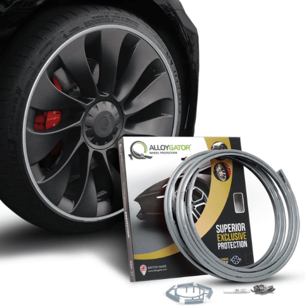 Alloygator Velgbescherming | Zilver | Stoeprand bescherming | Exclusive (12-24'' inch)-1