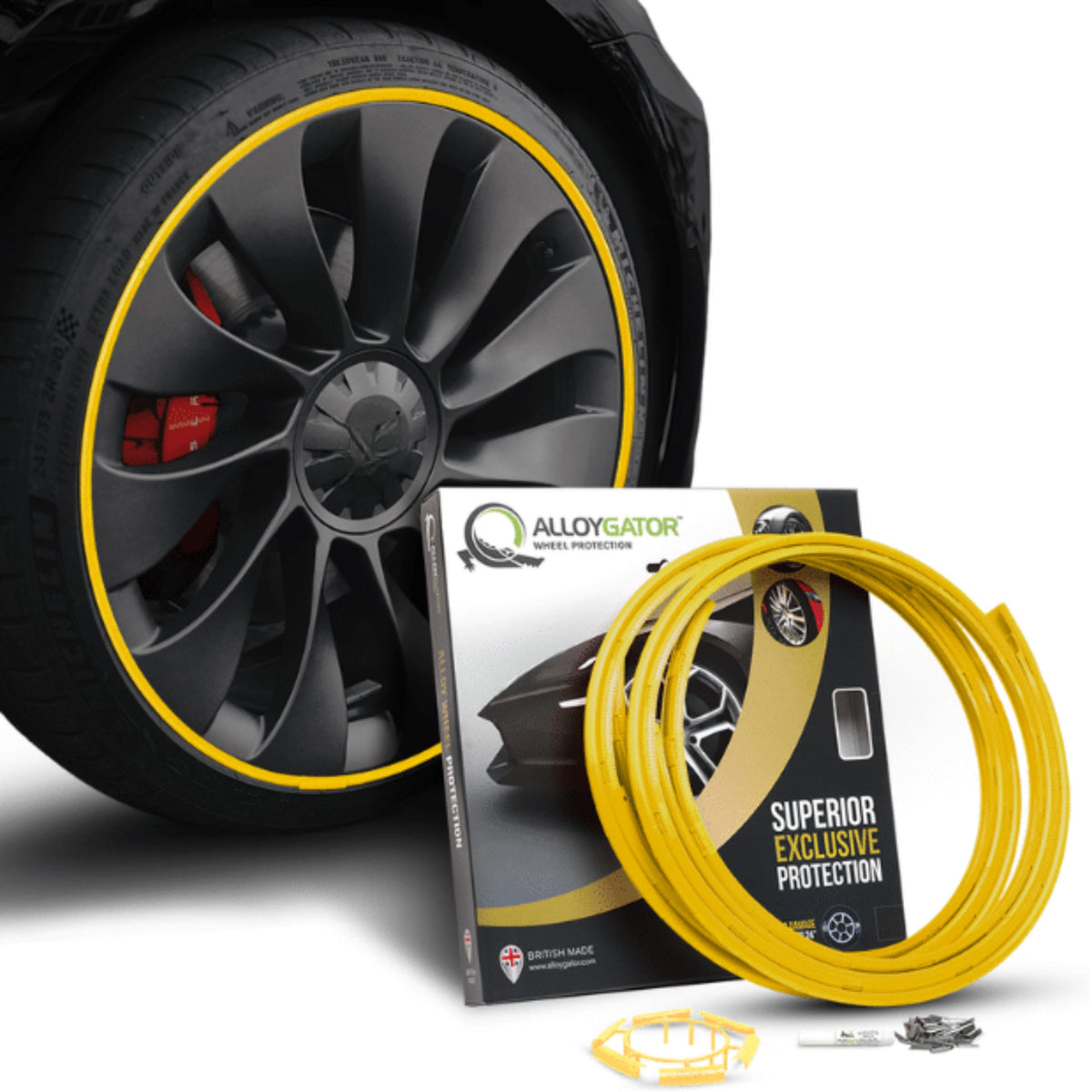 Alloygator Velgbescherming | Geel| Stoeprand bescherming | Exclusive (12-24'' inch)-1