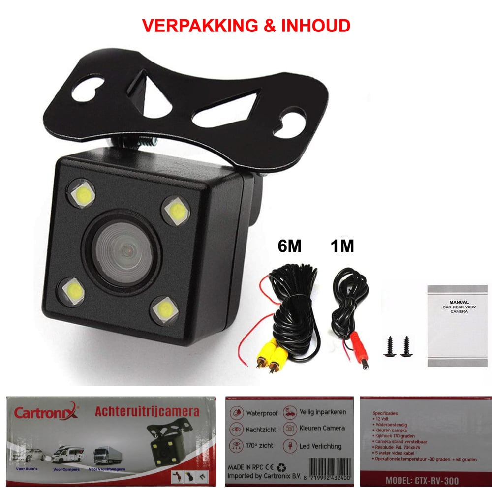 Cartronix RV-300 universele opbouwcamera achteruitrijcamera