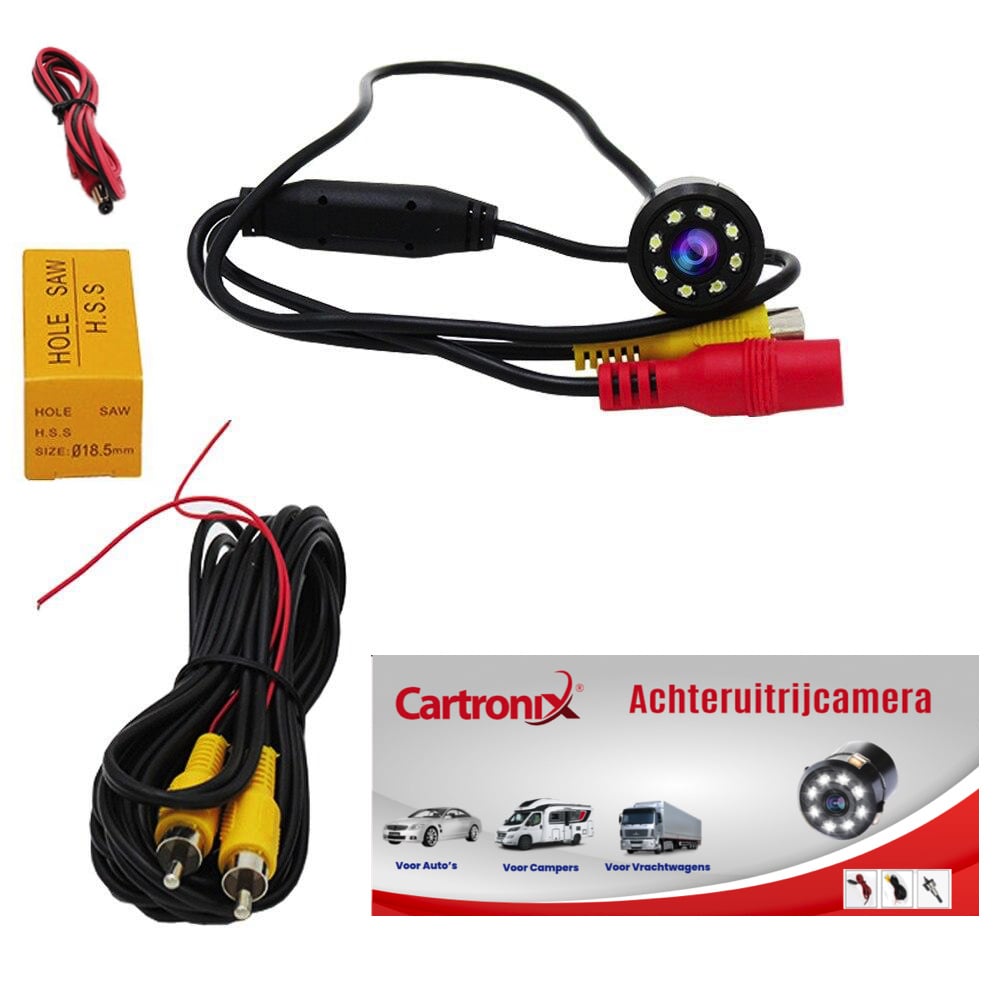 Cartronix RV-340 boorgat-/inbouwcamera achteruitrijcamera